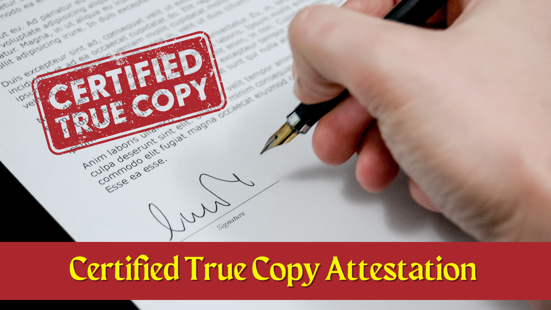 Certified True Copy Attestation in Dubai